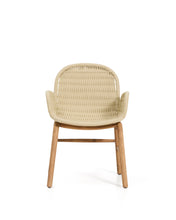 Load image into Gallery viewer, Alipa chair with armrests in FSC 100% solid acacia wood and ecru rope cord - image 5