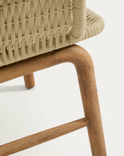 Load image into Gallery viewer, Alipa chair with armrests in FSC 100% solid acacia wood and ecru rope cord - image 12