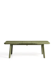 Load image into Gallery viewer, Izola extendable outdoor table in aluminium with green finish 185 (235) x 100cm - image 2