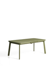 Load image into Gallery viewer, Izola extendable outdoor table in aluminium with green finish 185 (235) x 100cm - image 3