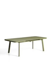 Load image into Gallery viewer, Izola extendable outdoor table in aluminium with green finish 185 (235) x 100cm - image 4