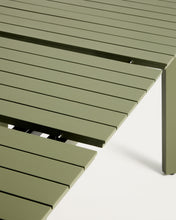 Load image into Gallery viewer, Izola extendable outdoor table in aluminium with green finish 185 (235) x 100cm - image 9