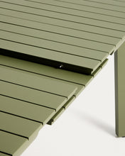 Load image into Gallery viewer, Izola extendable outdoor table in aluminium with green finish 185 (235) x 100cm - image 10