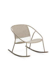 Load image into Gallery viewer, Atrani rocking chair in galvanized steel and taupe rope