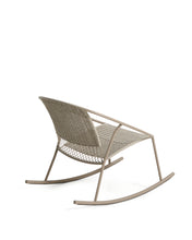 Load image into Gallery viewer, Atrani rocking chair in galvanized steel and taupe rope - image 3