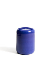 Load image into Gallery viewer, Mesquida outdoor side table in ceramic with glazed blue finish Ø 35 cm