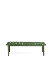 Load image into Gallery viewer, Maurina coffee table in green galvanised steel with green tiles 122 x 61 cm