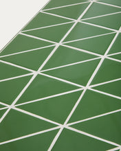Load image into Gallery viewer, Maurina coffee table in green galvanised steel with green tiles 122 x 61 cm - image 7