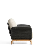 Load image into Gallery viewer, Alipa armchair in FSC 100% solid acacia wood and dark grey rope cord - image 2