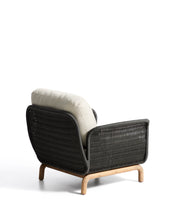 Load image into Gallery viewer, Alipa armchair in FSC 100% solid acacia wood and dark grey rope cord - image 3