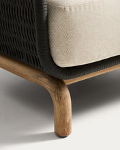 Load image into Gallery viewer, Alipa armchair in FSC 100% solid acacia wood and dark grey rope cord - image 9