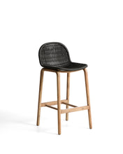 Load image into Gallery viewer, Alipa stool in FSC 100% solid acacia wood and dark grey rope cord 75 cm