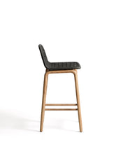 Load image into Gallery viewer, Alipa stool in FSC 100% solid acacia wood and dark grey rope cord 75 cm - image 2