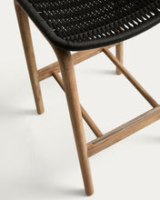 Load image into Gallery viewer, Alipa stool in FSC 100% solid acacia wood and dark grey rope cord 75 cm - image 8
