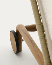 Load image into Gallery viewer, Alipa sun lounger in FSC 100% solid acacia wood and ecru rope cord - image 12