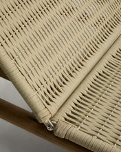 Load image into Gallery viewer, Alipa sun lounger in FSC 100% solid acacia wood and ecru rope cord - image 13