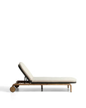 Load image into Gallery viewer, Alipa sun lounger in FSC 100% solid acacia wood and dark grey rope cord - image 3