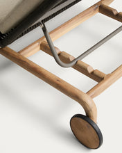 Load image into Gallery viewer, Alipa sun lounger in FSC 100% solid acacia wood and dark grey rope cord - image 7