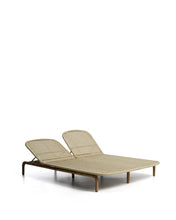 Load image into Gallery viewer, Alipa double sun lounger in FSC 100% solid acacia wood and ecru rope cord - image 3