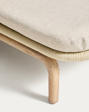 Load image into Gallery viewer, Alipa double sun lounger in FSC 100% solid acacia wood and ecru rope cord - image 7