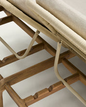 Load image into Gallery viewer, Alipa double sun lounger in FSC 100% solid acacia wood and ecru rope cord - image 9
