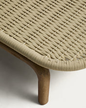 Load image into Gallery viewer, Alipa double sun lounger in FSC 100% solid acacia wood and ecru rope cord - image 13