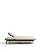 Load image into Gallery viewer, Alipa double sun lounger in FSC 100% solid acacia wood and dark grey rope cord - image 2