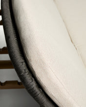 Load image into Gallery viewer, Alipa double sun lounger in FSC 100% solid acacia wood and dark grey rope cord - image 11