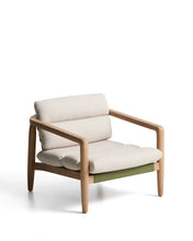 Load image into Gallery viewer, Menfi armchair in solid acacia wood and green rope cord FSC 100% - image 2