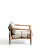 Load image into Gallery viewer, Menfi armchair in solid acacia wood and green rope cord FSC 100% - image 3