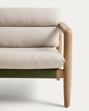 Load image into Gallery viewer, Menfi armchair in solid acacia wood and green rope cord FSC 100% - image 7