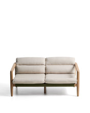 Load image into Gallery viewer, Menfi 2-seater sofa in solid acacia wood and green rope cord 136 cm FSC 100%