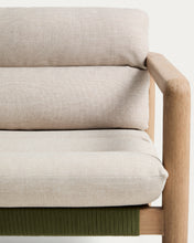 Load image into Gallery viewer, Menfi 2-seater sofa in solid acacia wood and green rope cord 136 cm FSC 100% - image 11