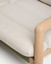 Load image into Gallery viewer, Menfi 2-seater sofa in solid acacia wood and green rope cord 136 cm FSC 100% - image 12