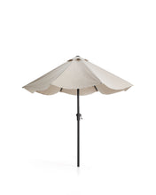 Load image into Gallery viewer, Milna beige parasol with central pole and graphite steel structure Ø300cm - image 3
