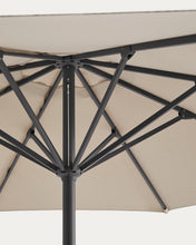 Load image into Gallery viewer, Milna beige parasol with central pole and graphite steel structure Ø300cm - image 11