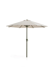 Load image into Gallery viewer, Milna beige parasol with central pole and green steel structure Ø300cm
