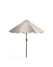 Load image into Gallery viewer, Milna beige parasol with central pole and green steel structure Ø300cm - image 3