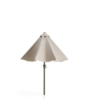 Load image into Gallery viewer, Milna beige parasol with central pole and green steel structure Ø300cm - image 5