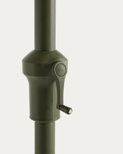 Load image into Gallery viewer, Milna beige parasol with central pole and green steel structure Ø300cm - image 13
