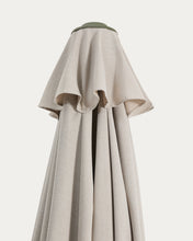 Load image into Gallery viewer, Milna beige parasol with central pole and green steel structure Ø300cm - image 14
