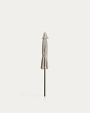 Load image into Gallery viewer, Milna beige parasol with central pole and green steel structure Ø300cm - image 11