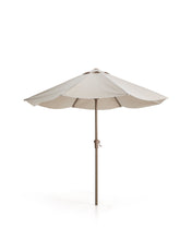 Load image into Gallery viewer, Milna beige parasol with central pole and taupe steel structure Ø300cm - image 2