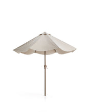 Load image into Gallery viewer, Milna beige parasol with central pole and taupe steel structure Ø300cm - image 3