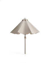 Load image into Gallery viewer, Milna beige parasol with central pole and taupe steel structure Ø300cm - image 5