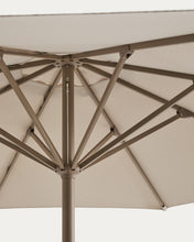 Load image into Gallery viewer, Milna beige parasol with central pole and taupe steel structure Ø300cm - image 12