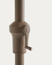 Load image into Gallery viewer, Milna beige parasol with central pole and taupe steel structure Ø300cm - image 13