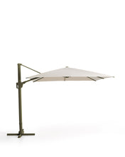 Load image into Gallery viewer, Noli beige cantilever parasol with green aluminium structure 300 x 300cm