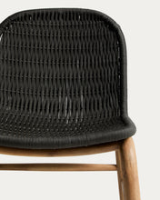 Load image into Gallery viewer, Alipa chair in FSC 100% solid acacia wood and dark grey rope cord - image 7
