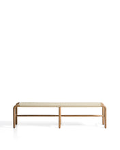 Load image into Gallery viewer, Alipa bench in FSC 100% solid acacia wood and ecru rope cord 180 cm